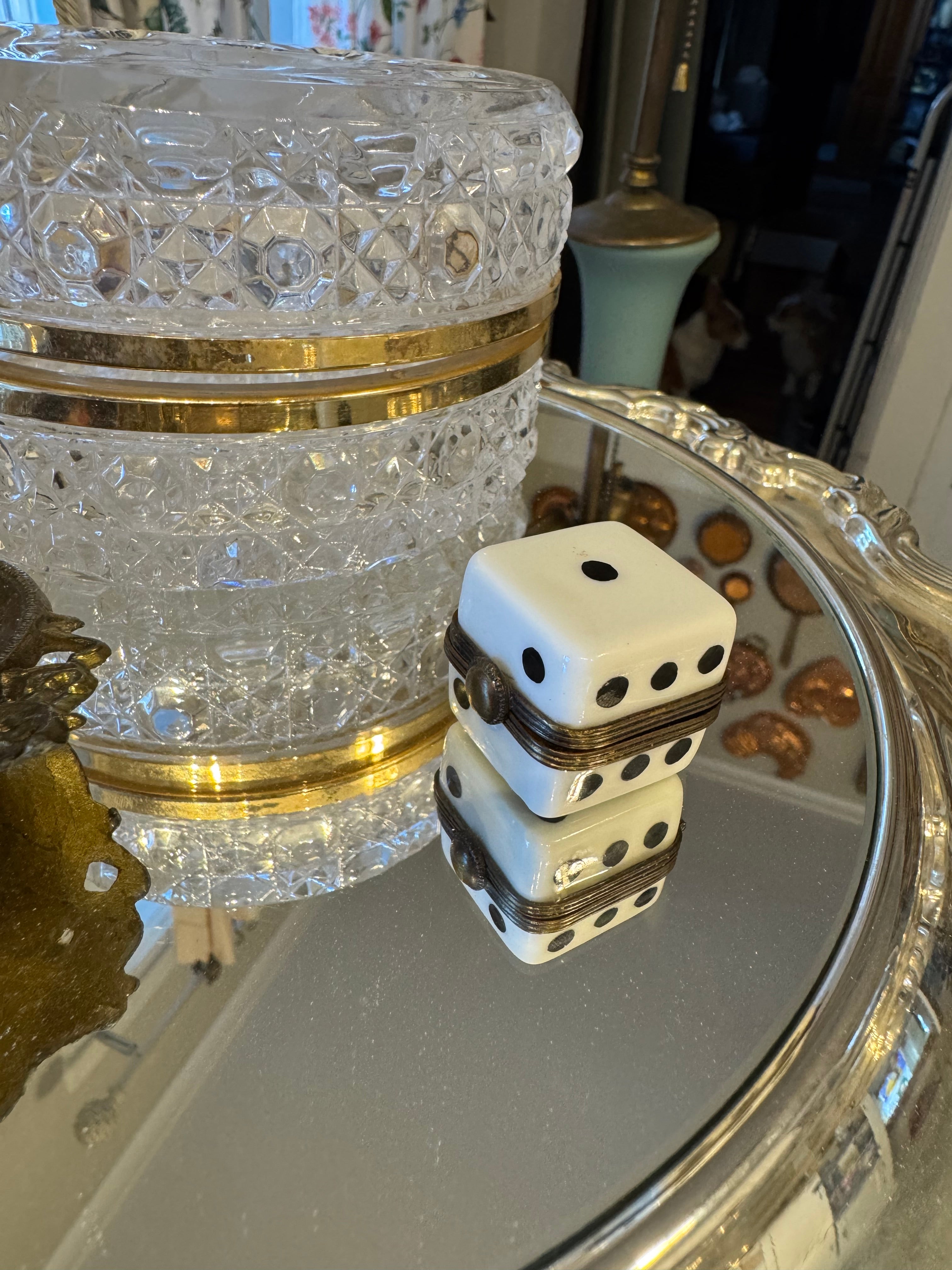 Limoges dice trinket box