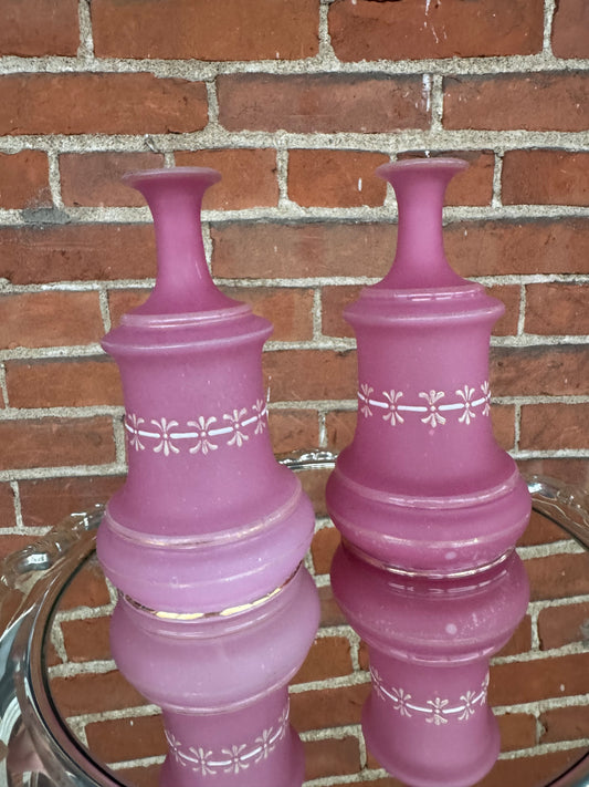 Antique bristol opaline vase - pink