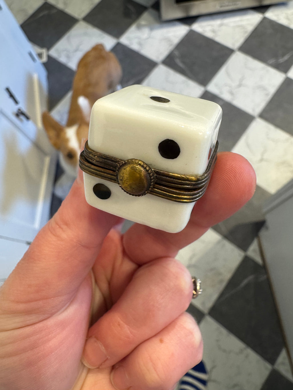 Limoges dice trinket box