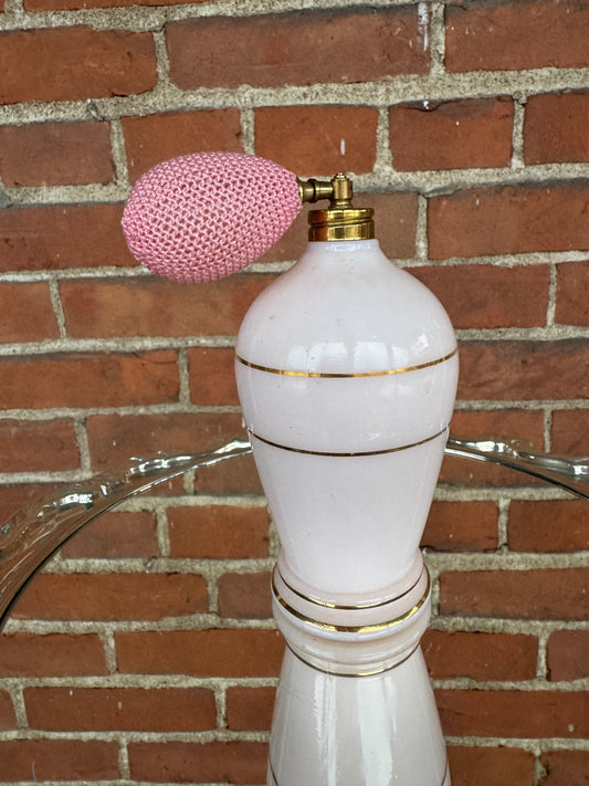 Pink opaline perfume bottle