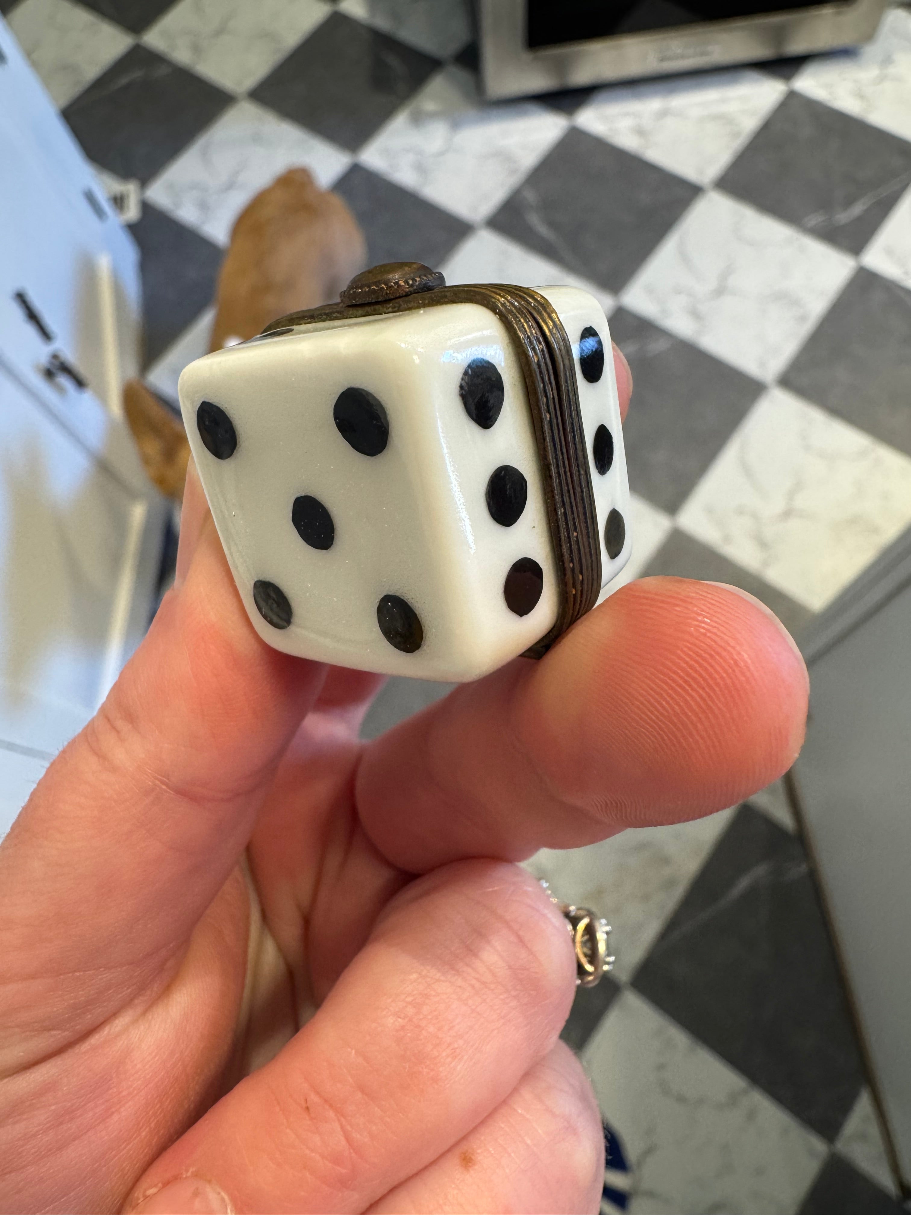 Limoges dice trinket box