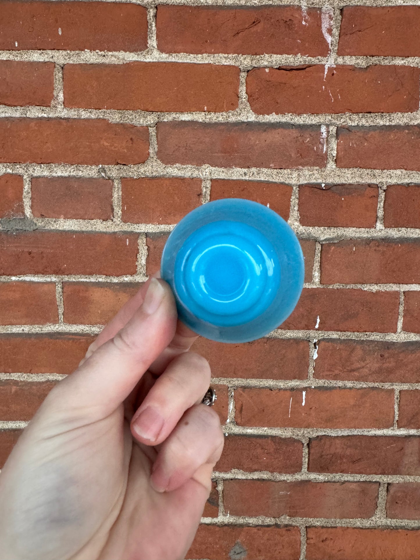 Mini opaline cup and saucer
