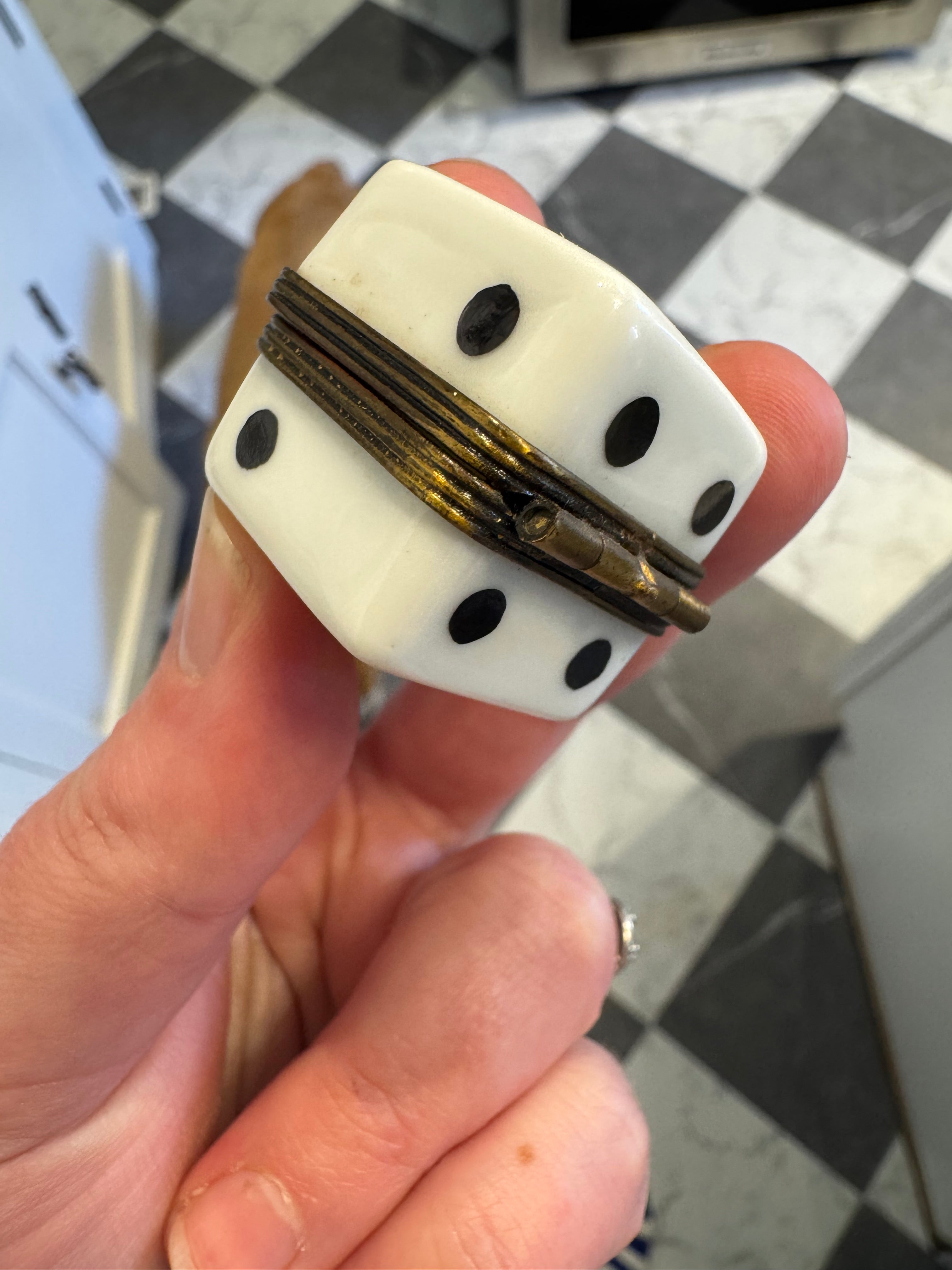 Limoges dice trinket box