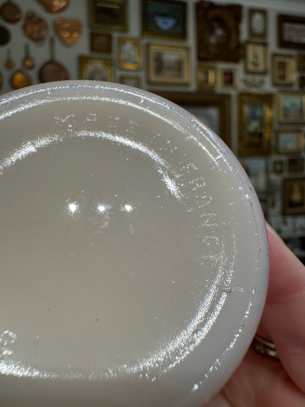 Pink opaline perfume bottle