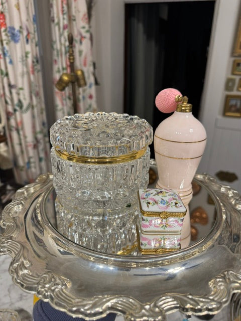 Pink opaline perfume bottle